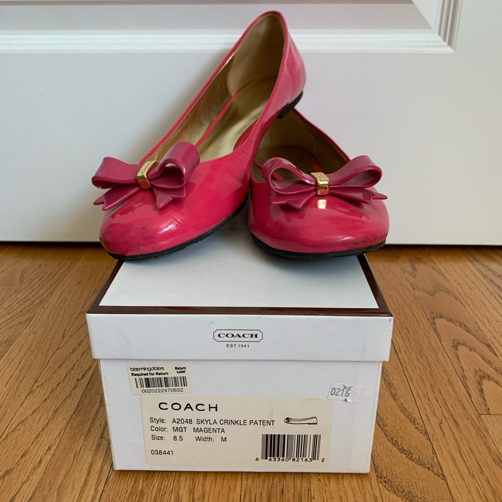 Coach pink ballet flats